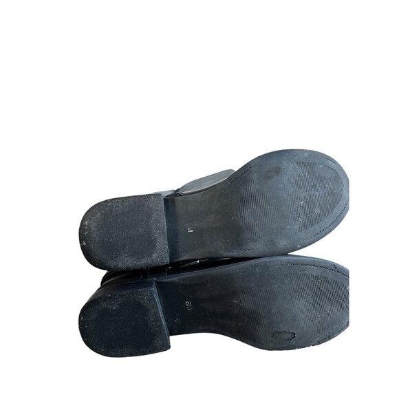 G by Guess Black Knee High Riding Boots Women’s 8M Zip Buckle Equestrian Style - Picture 12 of 14